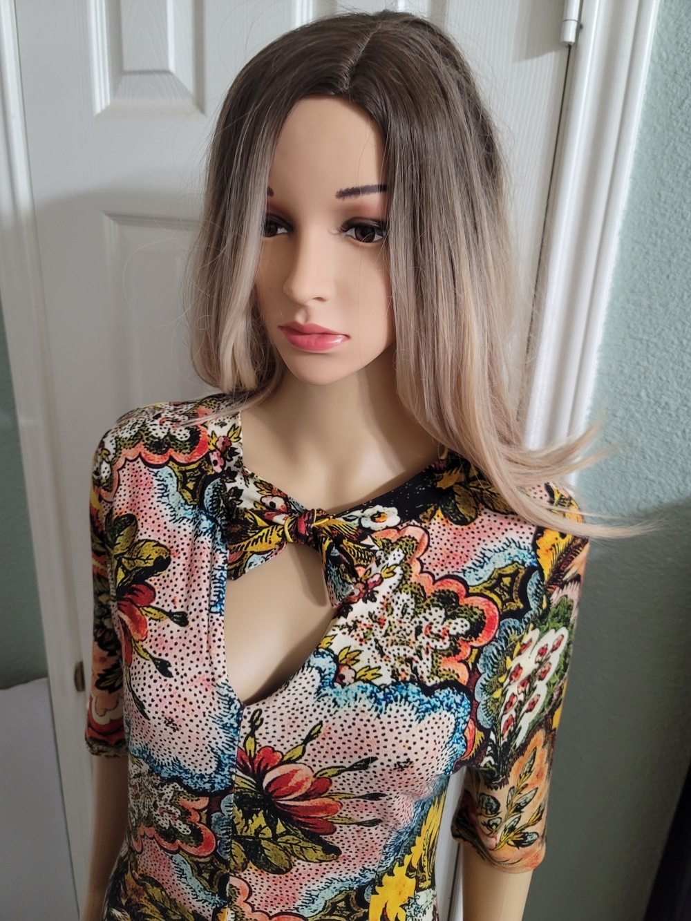 Desigual Yellow and Pink Floral Midi Dress - Picture 5 of 14